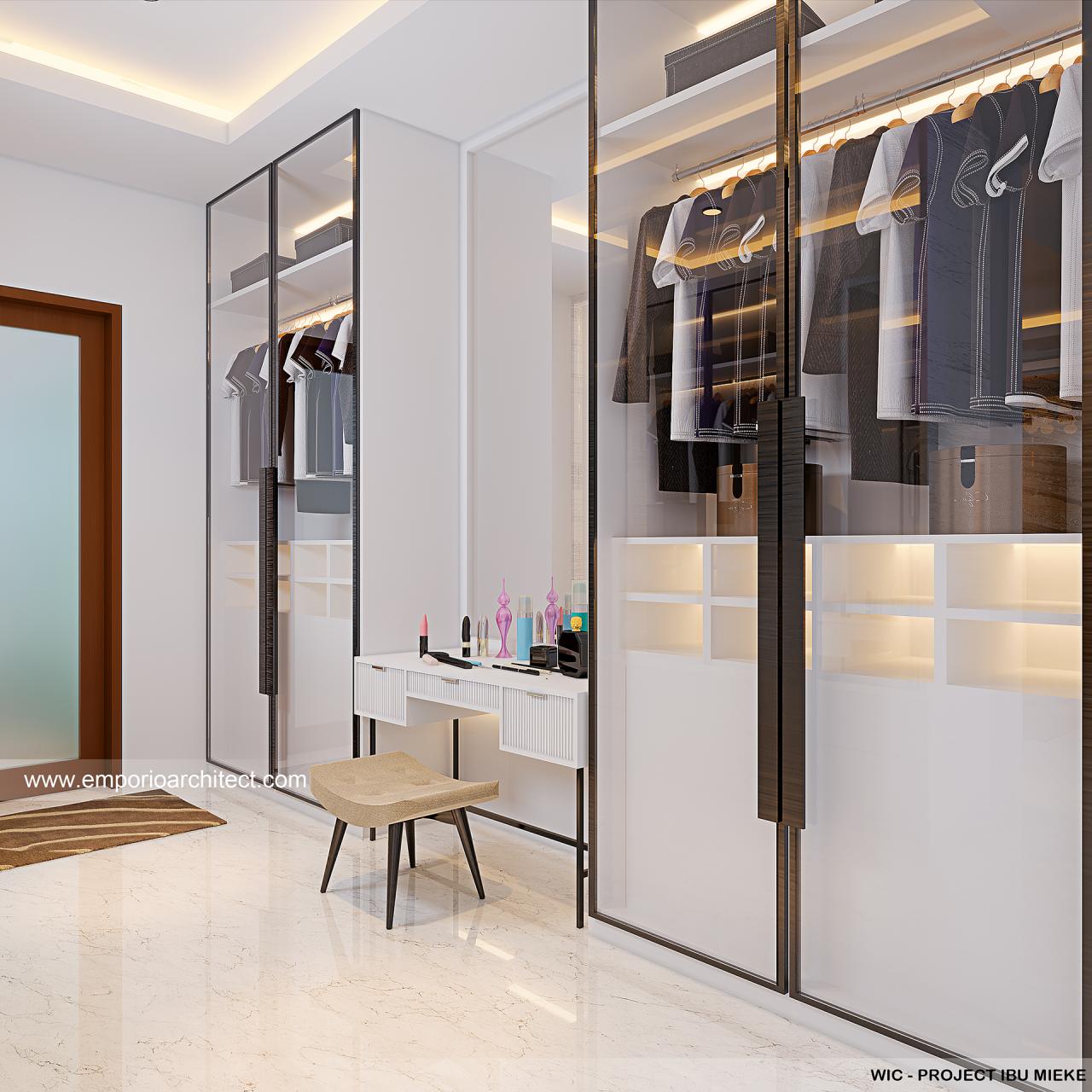 Desain Walk In Closet Rumah Villa Bali 2 Lantai Ibu Mieke di Badung ...