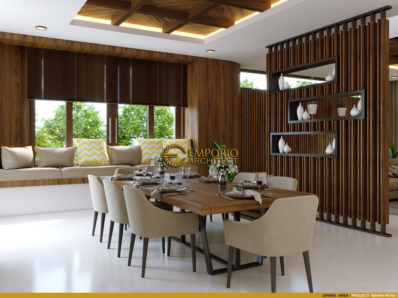 Desain Ruang Makan Rumah Villa Bali 2 Lantai Bapak Reno di Bandung, Jawa Barat 14