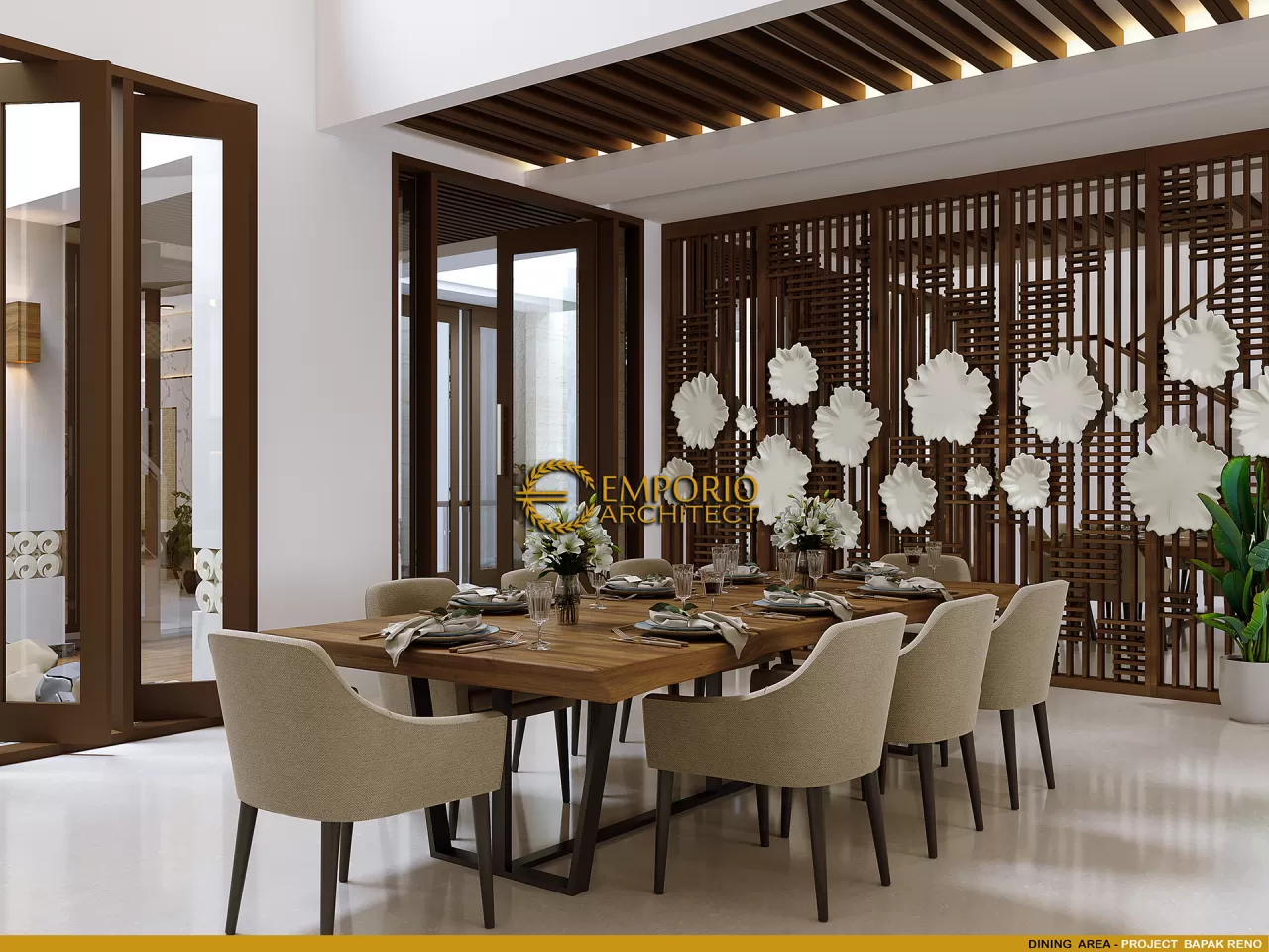 Desain Interior Rumah Mewah 2 Lantai Bergaya Villa Bali 