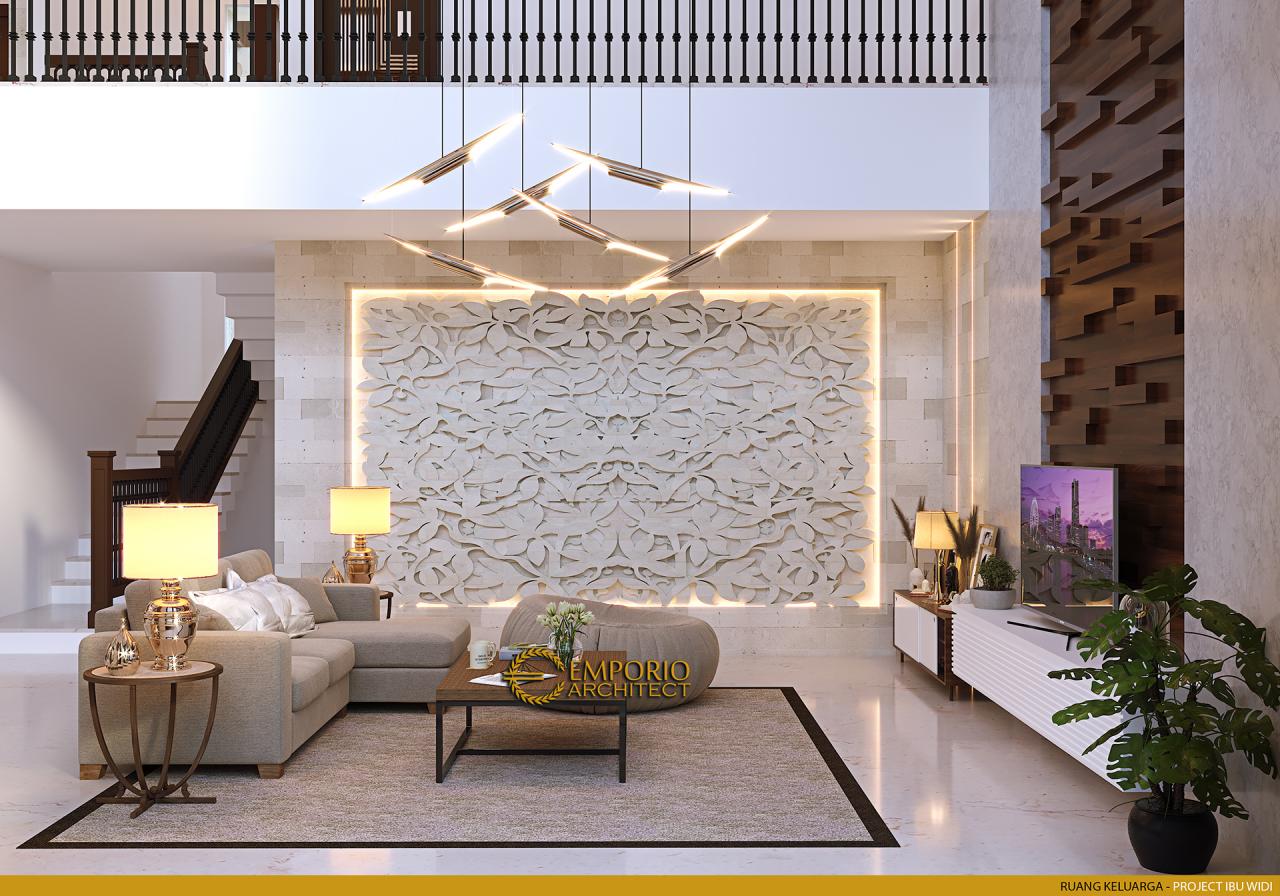 Desain Ruang Keluarga Rumah Villa Bali 2 Lantai Ibu Widi di Bandung, Jawa Barat 6