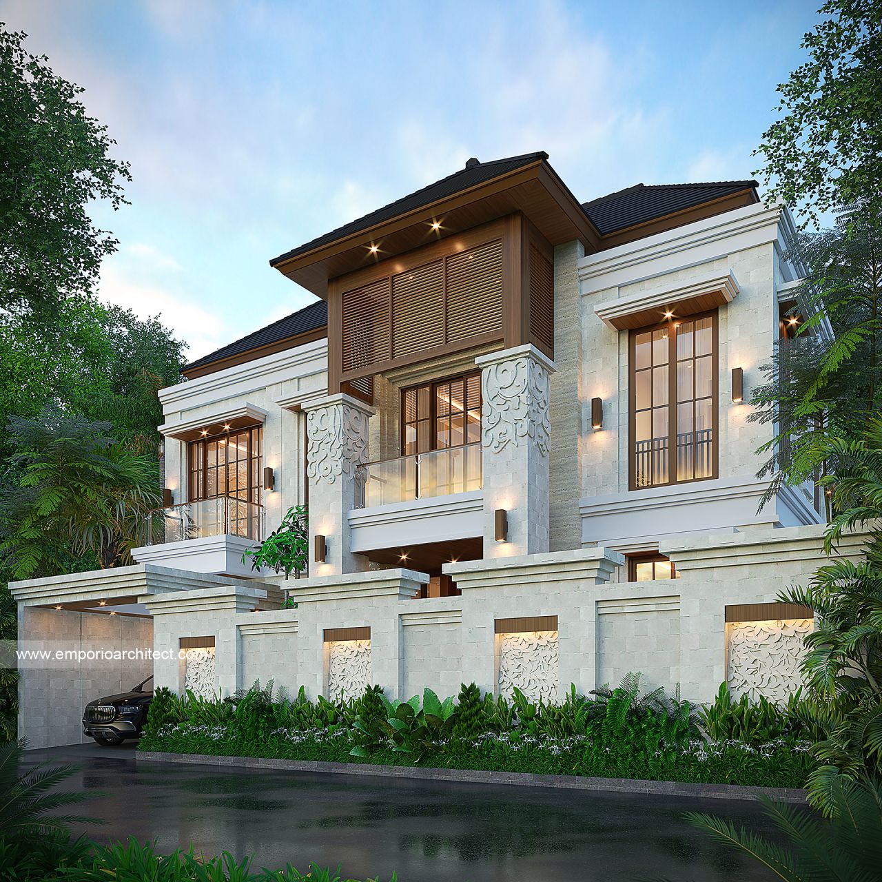 Gambar Desain Rumah Villa Bali 2 Lantai Bapak PRG di  Sumatera Utara