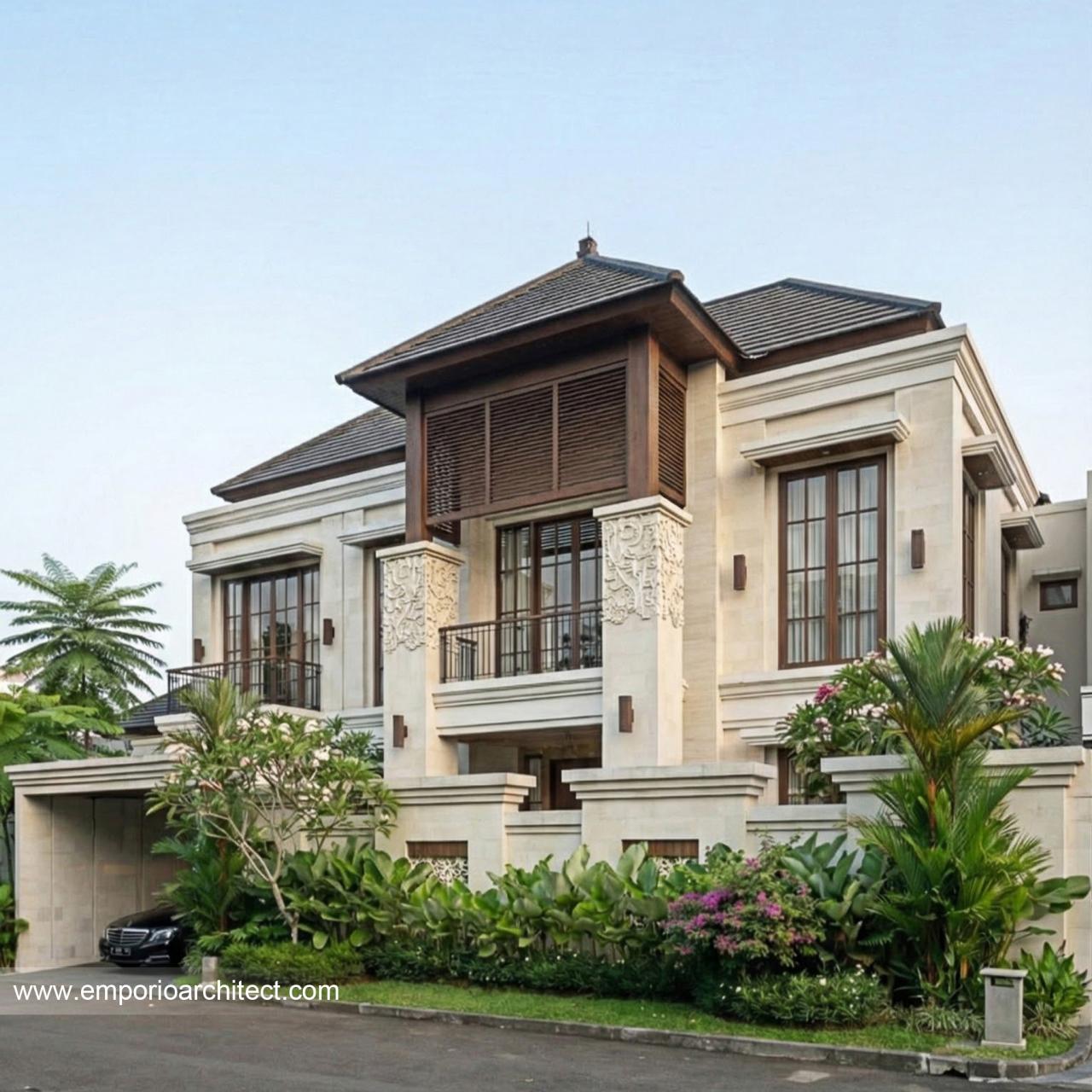 Gambar Desain Rumah Villa Bali 2 Lantai Bapak PRG 2238 di  Sumatera Utara
