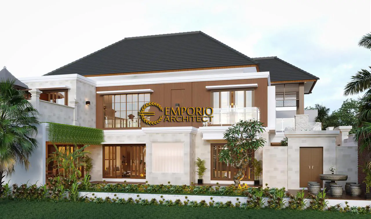 Desain Tampak Belakang Rumah Villa Bali 2 Lantai dr. Ngurah Eka di Denpasar, Bali 8977