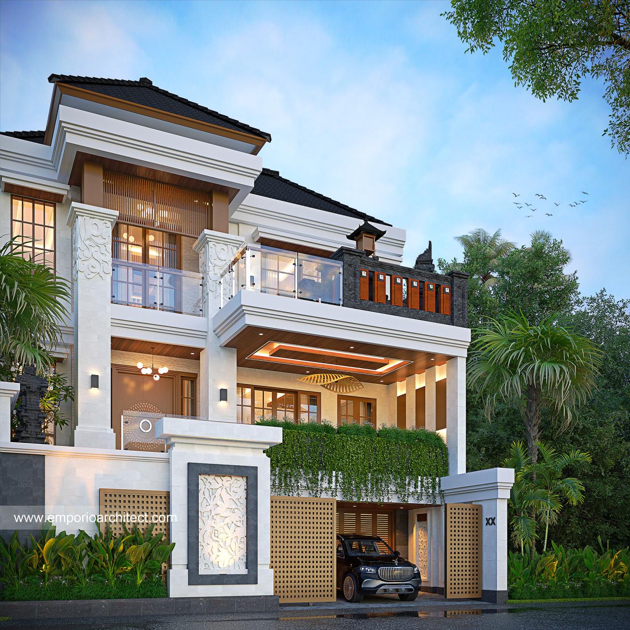 Desain Rumah Villa Bali 3 Lantai Bapak DW - Gianyar, Bali