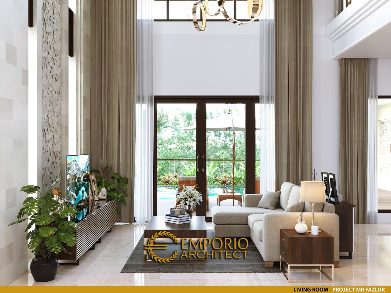 Desain Ruang Keluarga Rumah Villa Bali 3 Lantai Mr. Fazlur di Bangladesh 6