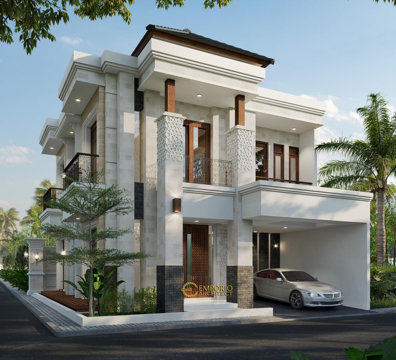 Desain Rumah Villa Bali Classic 2 Lantai Bapak Toni di Batam