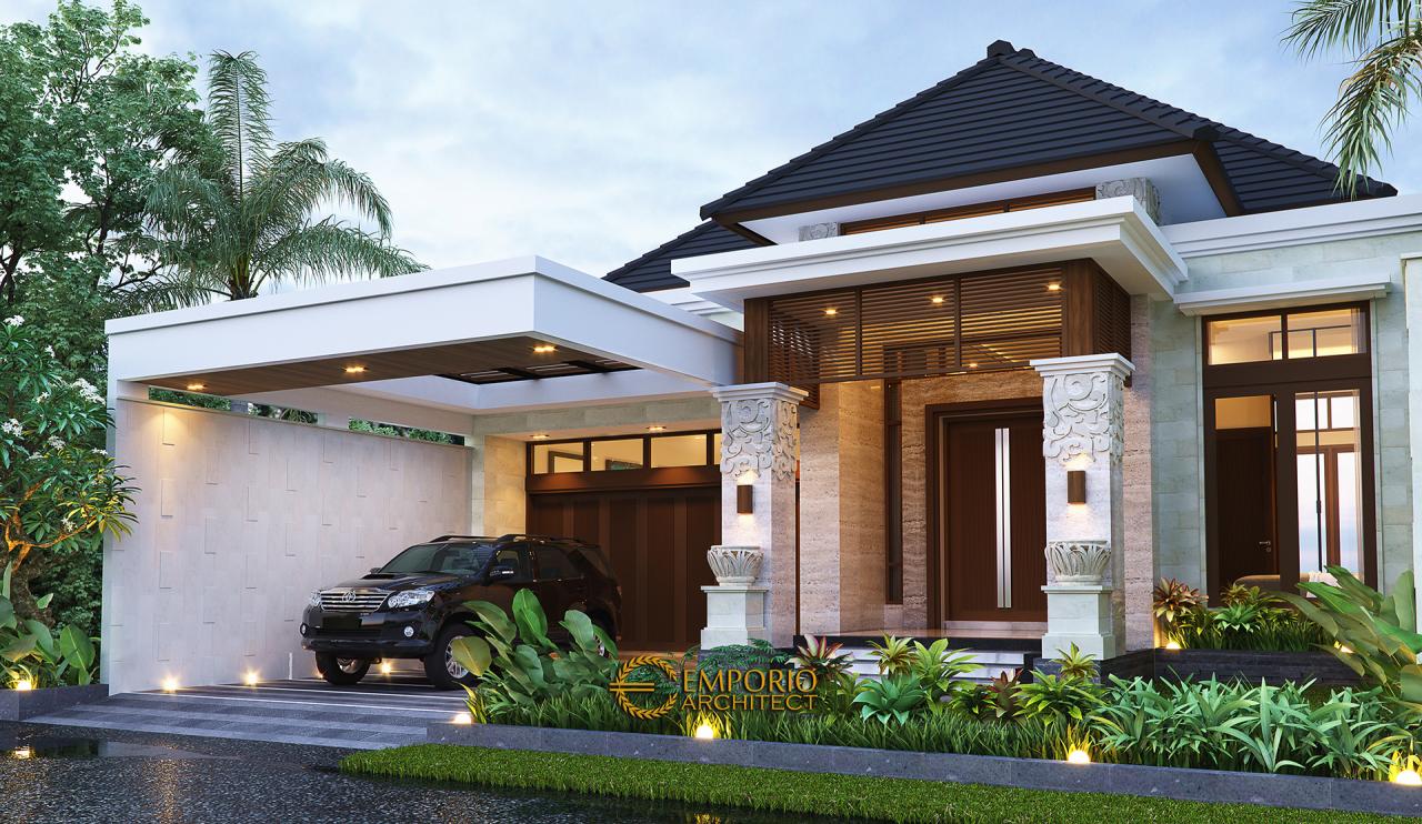 Desain Rumah Villa Bali Modern 1 Lantai Bapak Eddy