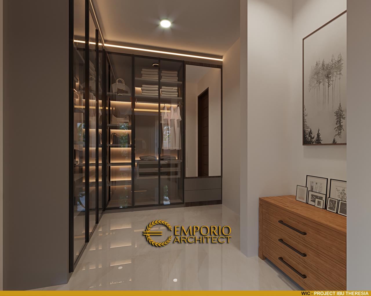 Desain Walk In Closet Rumah Villa Bali Modern 1.5 Lantai Ibu Theresia ...
