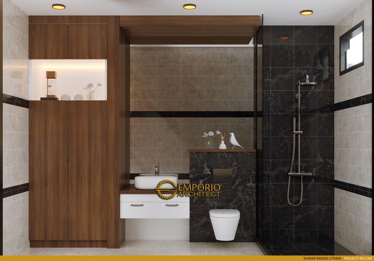 Desain Kamar Mandi Utama Rumah Villa Bali Modern 2 Lantai Ibu Emi II di Medan, Sumatera Utara 11