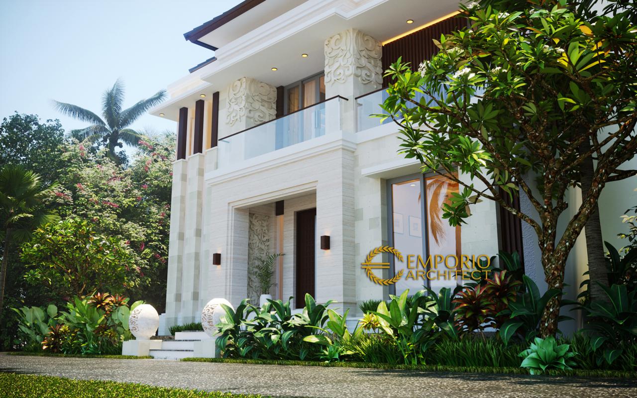 Desain Exterior Rumah Villa Bali Modern 2 Lantai Ibu Emi II di Medan, Sumatera Utara 5