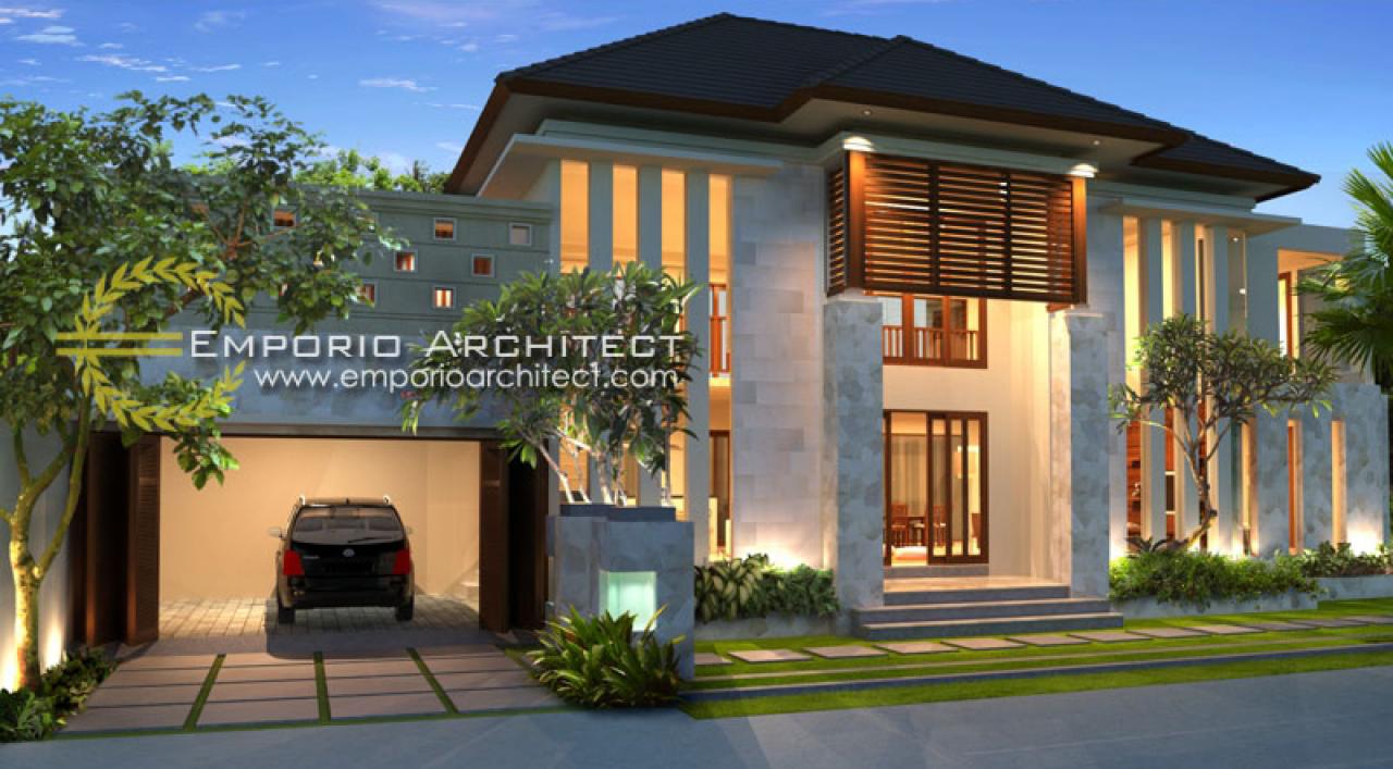 Desain Exterior 1 Rumah Villa Bali 2 Lantai Bapak Wijaya di Denpasar, Bali 1