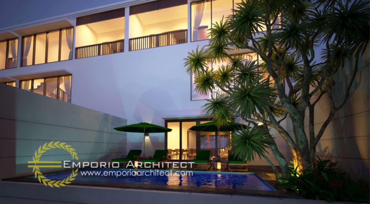 Desain Exterior 4 Ubud Golden Villa Style Villa Bali 3 Lantai di Bali 4