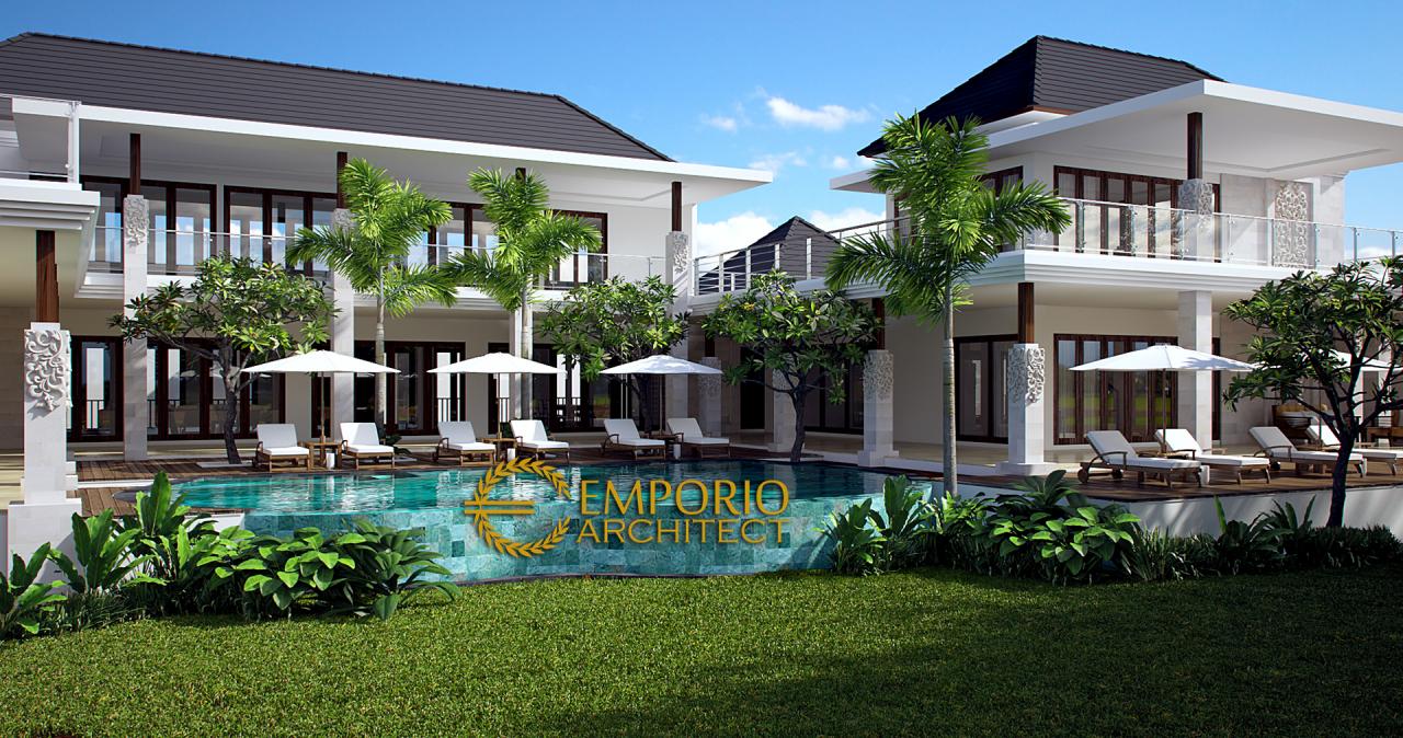 Desain Tampak Belakang 1 Villa Style Villa Bali 2 Lantai Bapak Johan di Jakarta 2
