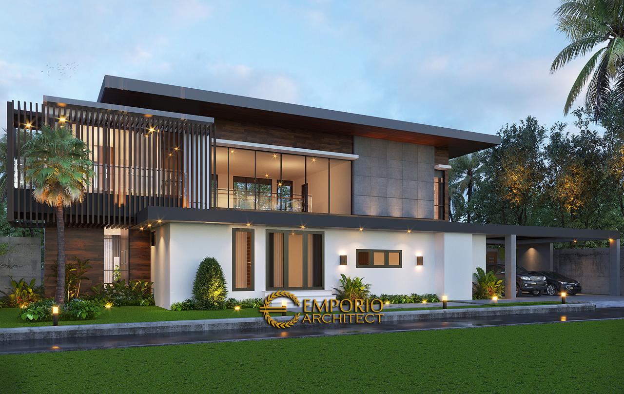 Desain Villa Modern 2 Lantai Ibu Ista di Bogor