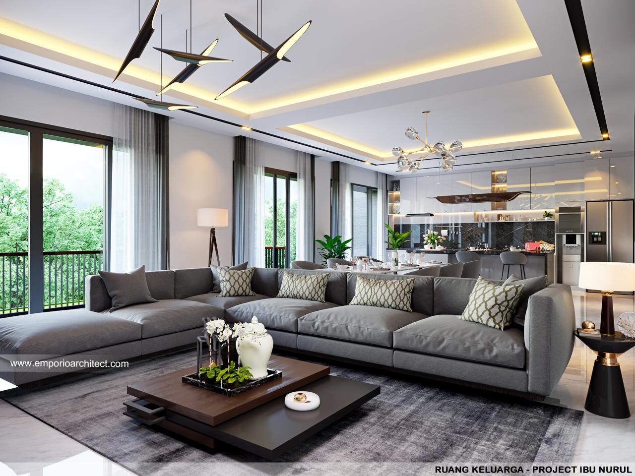 Mrs. Nurul Modern Villa 3 Floors Design - Bogor 23192 - Interior Design