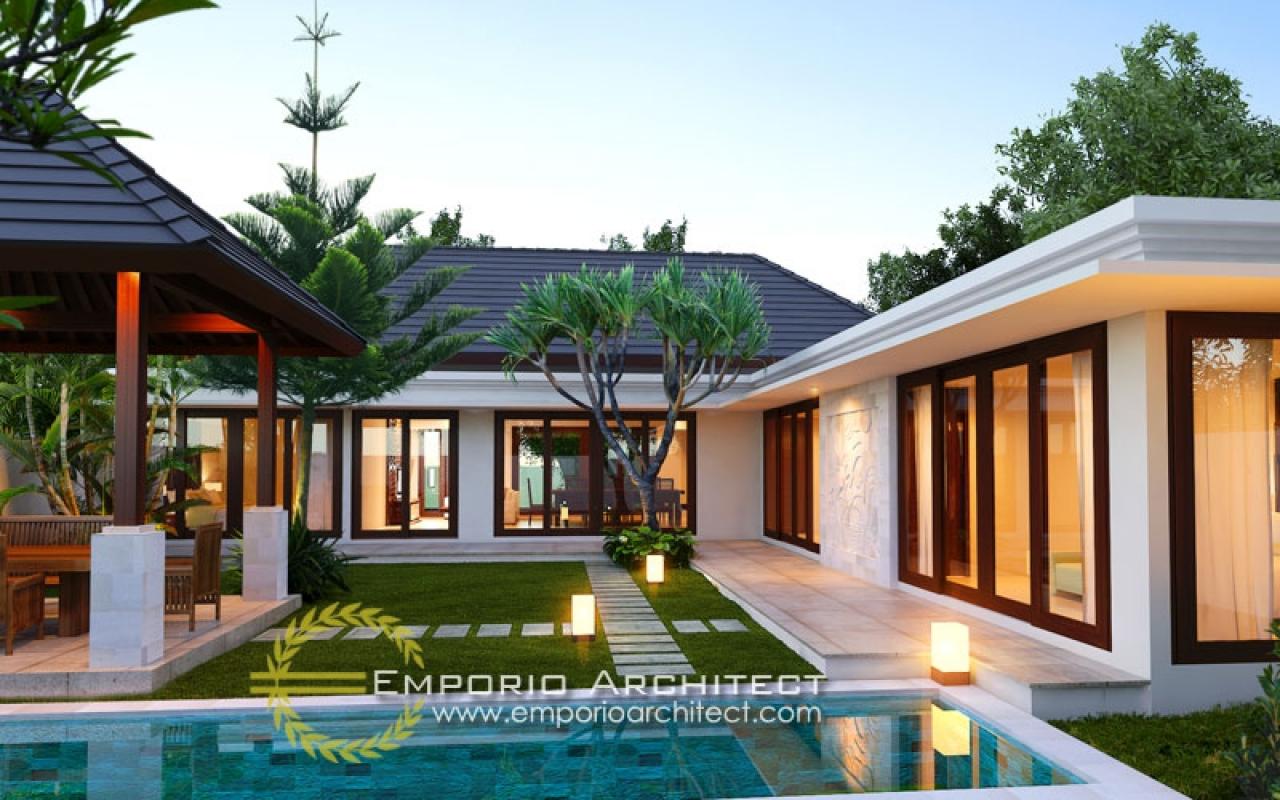Desain Exterior 1 Villa Style Villa Bali 1 Lantai Bapak Sandy di Bali 1