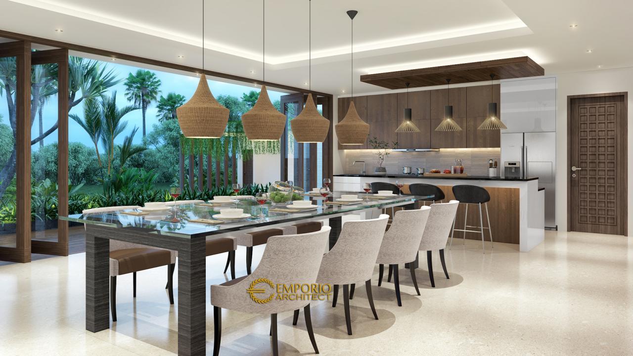 Desain Ruang Makan dan Dapur Rumah Villa Bali 1 Lantai Bapak Farizal II di Aceh 4