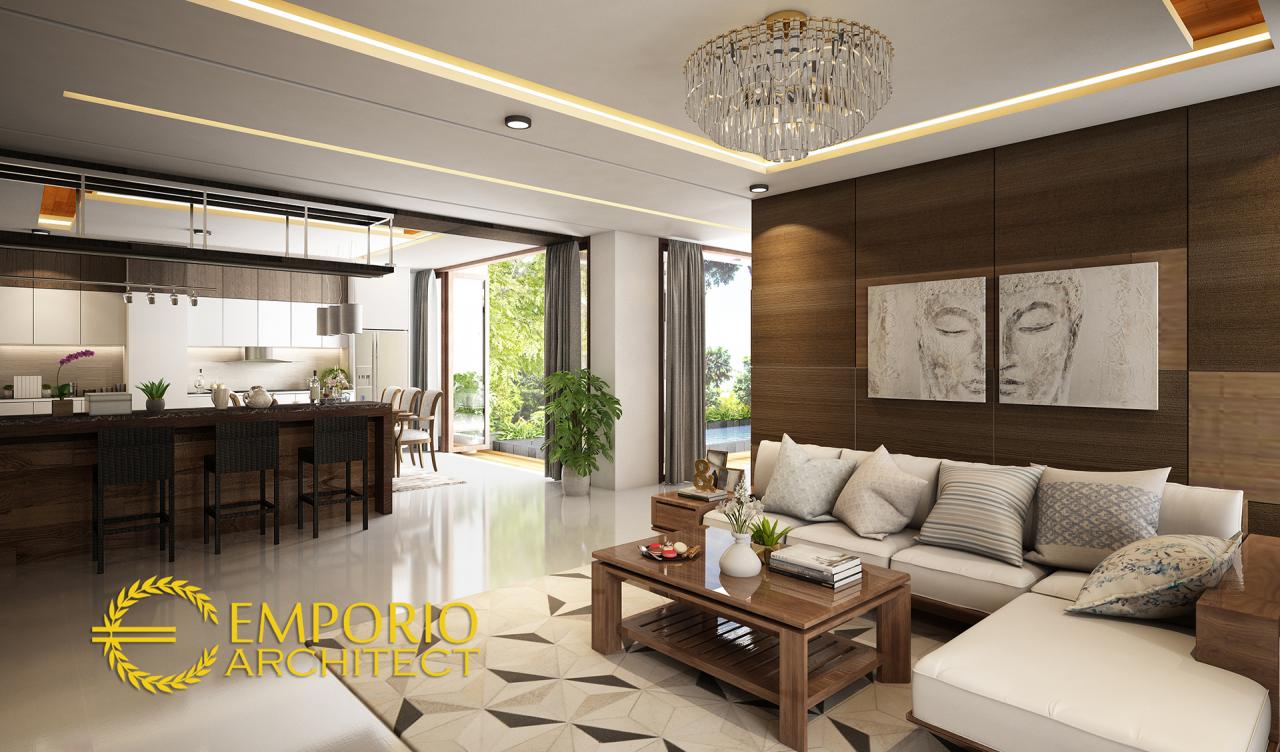 Desain Ruang Keluarga Rumah Hook Villa Bali 3 Lantai Bapak Abdul di Ambon, Maluku 4