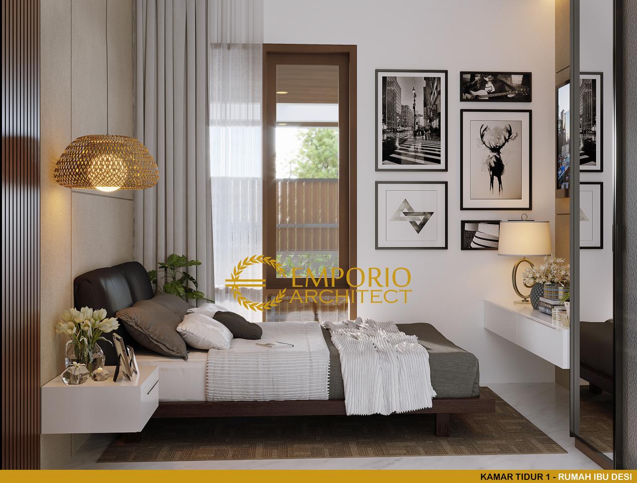 Desain Kamar Tidur 1 Rumah Modern 2 Lantai Ibu Desi di Badung, Bali 5
