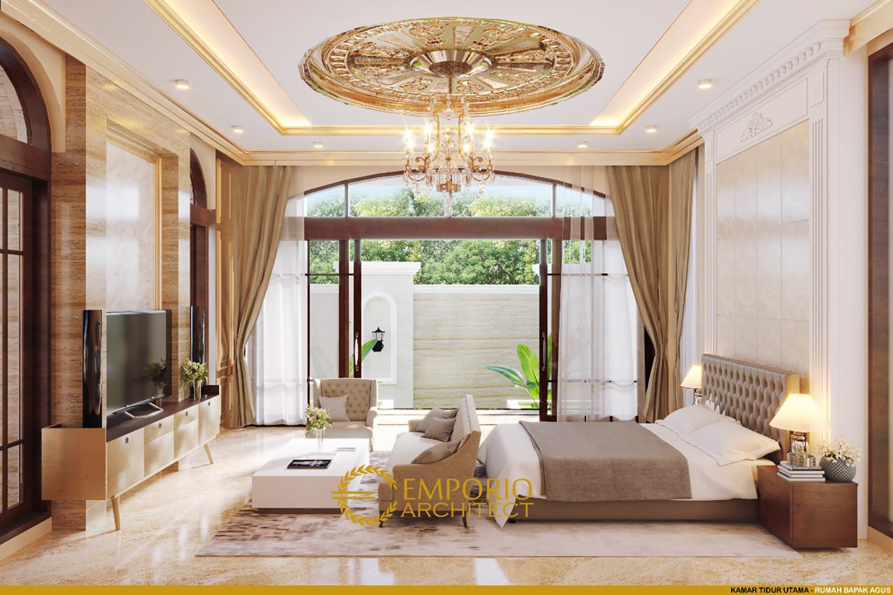 Desain Kamar Tidur Utama Rumah Mediteran 2 Lantai Bapak Agus di Balikpapan 8