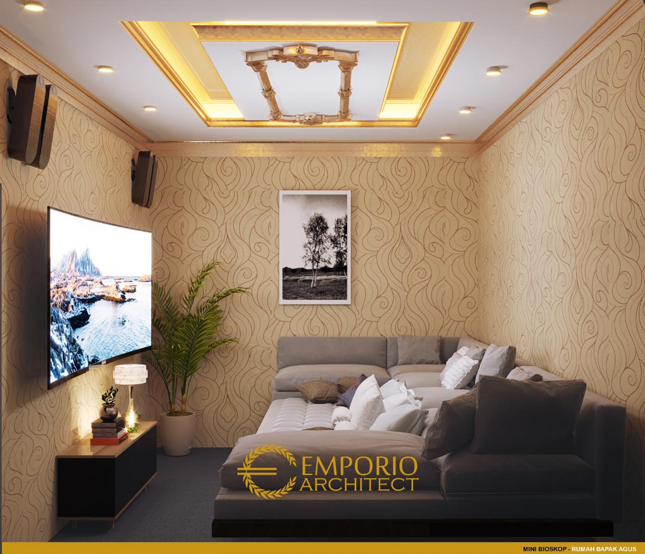 Desain Mini Bioskop Rumah Mediteran 2 Lantai Bapak Agus di Balikpapan 11