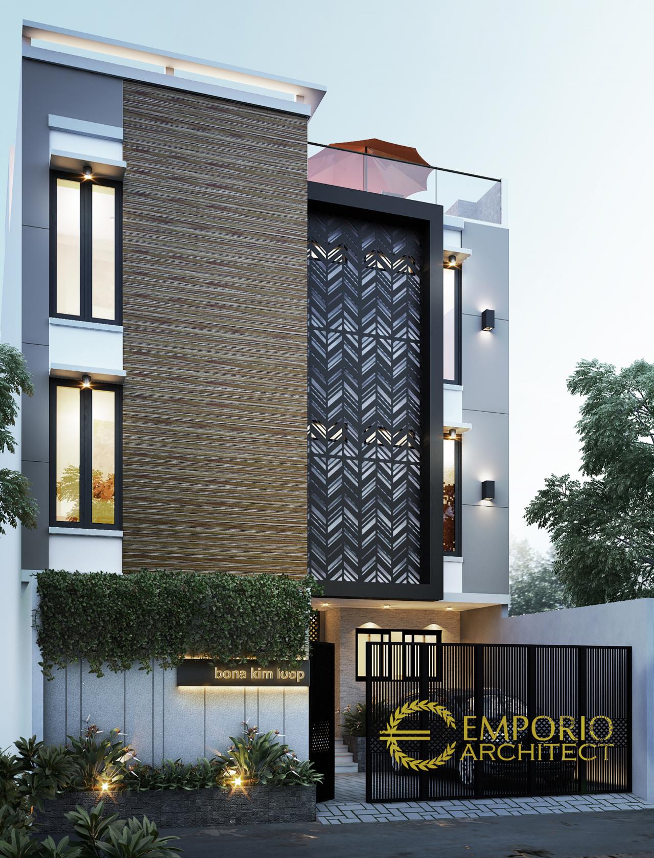 Desain Exterior 2 Kost Modern 3 Lantai Bapak Adi di Bandung 2