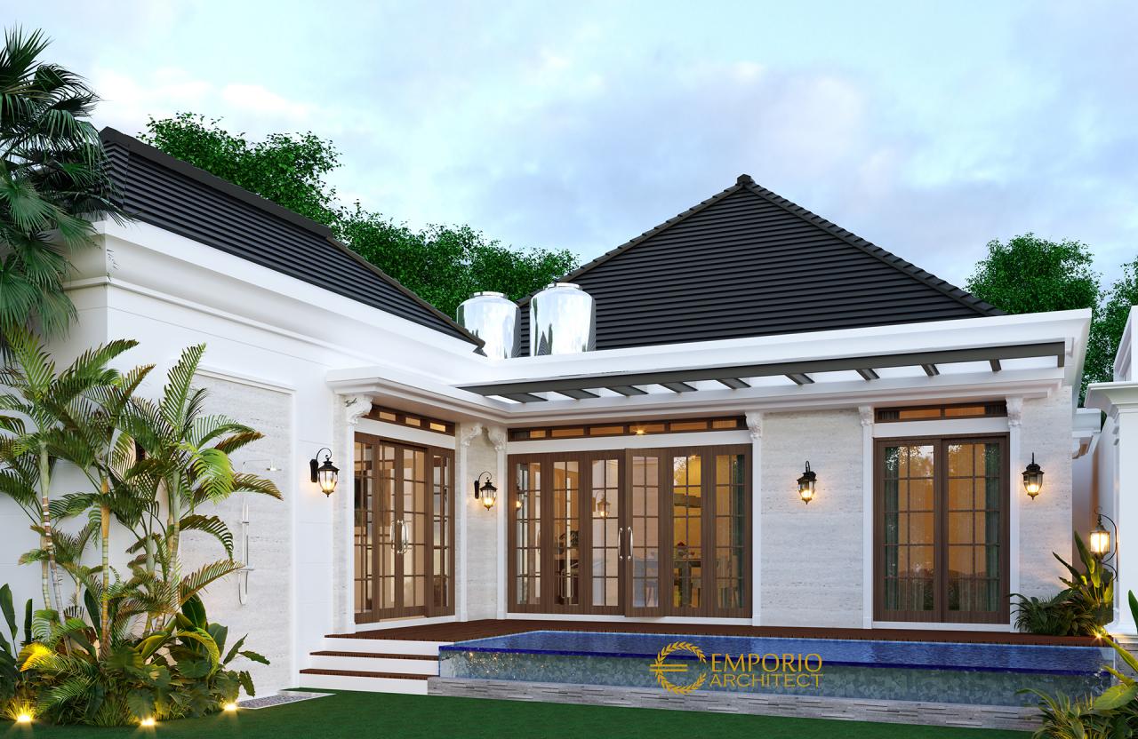 Desain Tampak Belakang Rumah Classic 1 Lantai Bapak Abdullah di Bandung 2