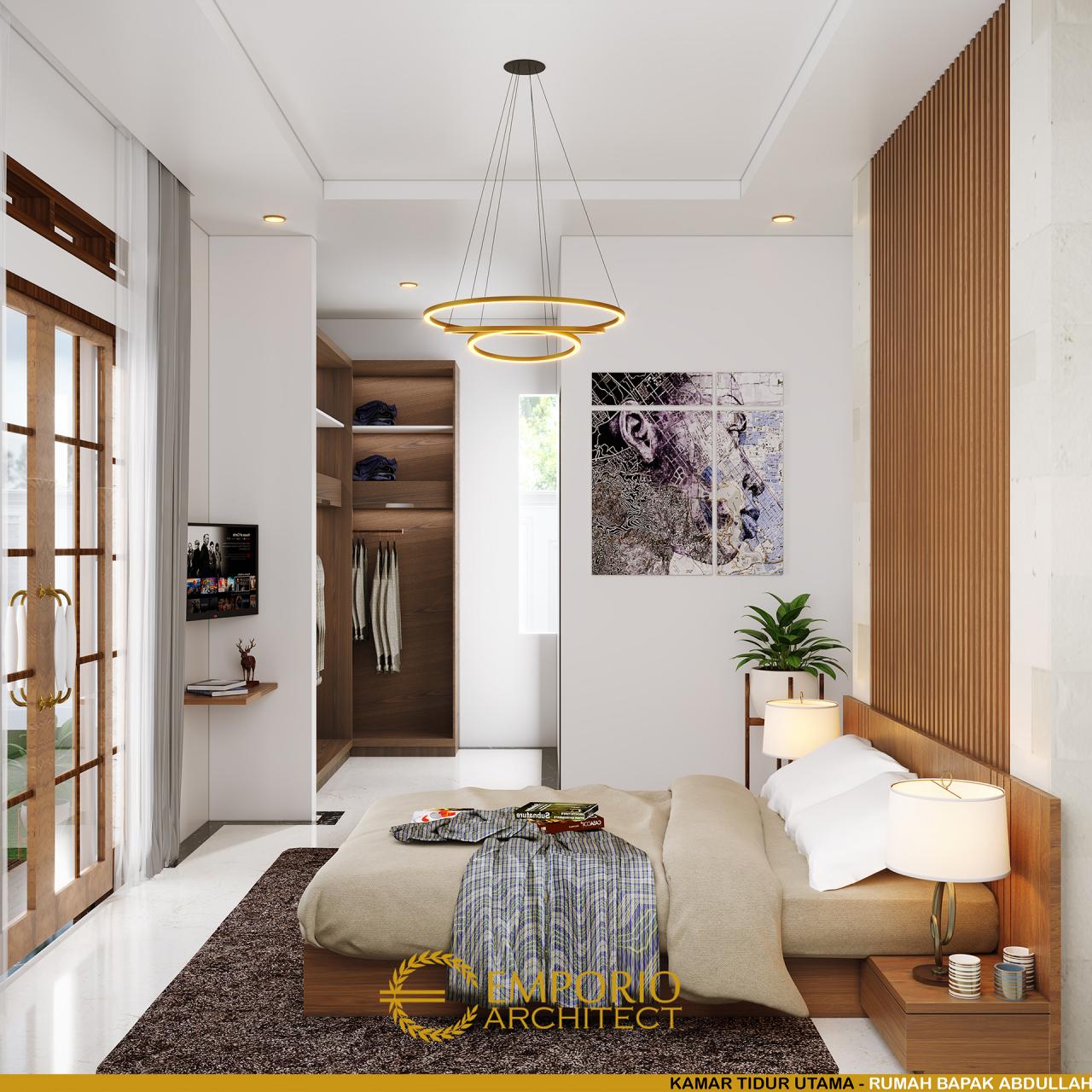 Desain Kamar Tidur Utama Rumah Classic 1 Lantai Bapak Abdullah di Bandung 6