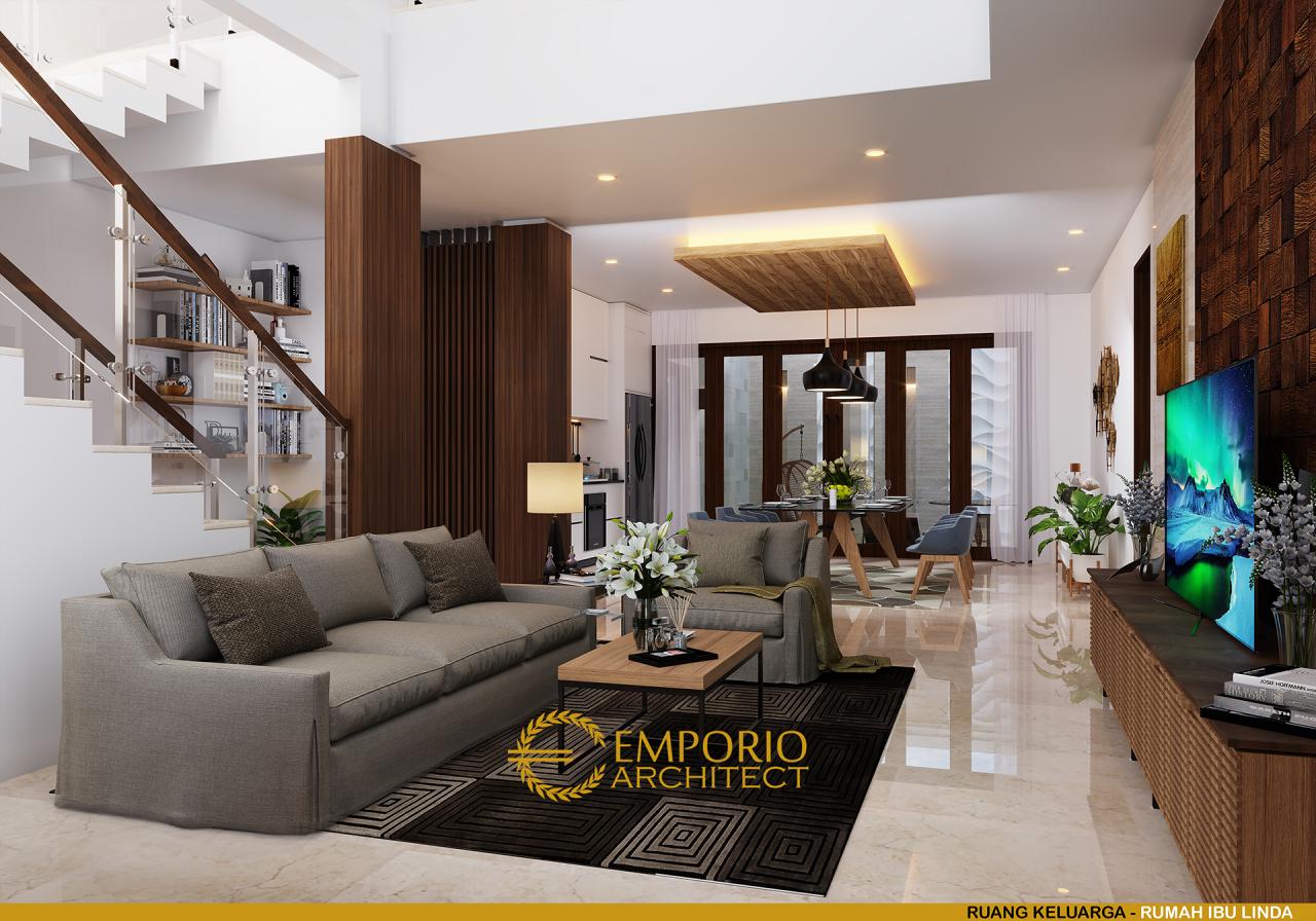 Desain Ruang Keluarga Rumah Modern 2.5 Lantai Ibu Linda di Bandung 3