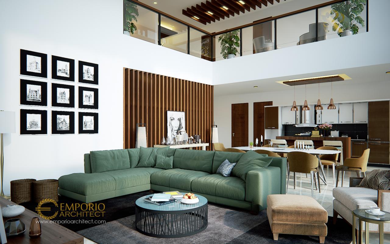 Desain Ruang Keluarga dan Ruang Makan Rumah Villa Bali 2 Lantai Beverly Ave Type A10 di Batam 3