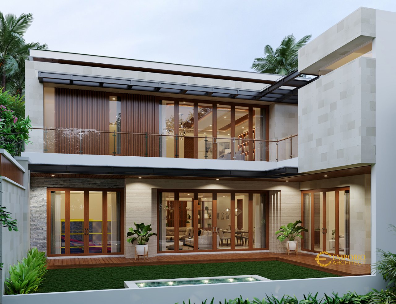 Desain Rumah Modern 3 Lantai Bapak Vitorio di Batam 2