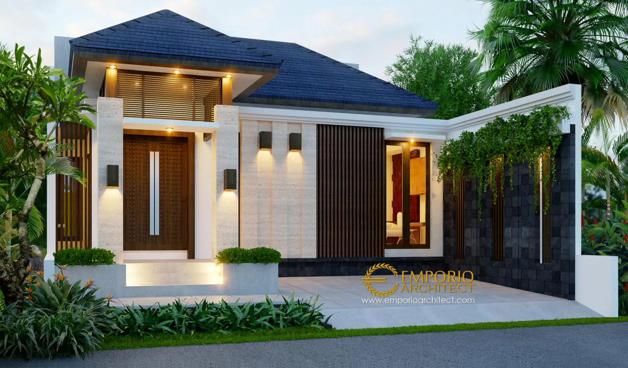Desain Rumah Villa Bali 1 Lantai Bapak Bagus di Bekasi 10628