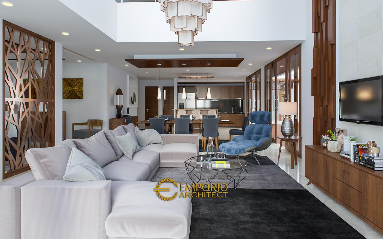Desain Ruang Keluarga dan Ruang Makan Rumah Villa Bali 2 Lantai Bapak Budi di Bekasi 3