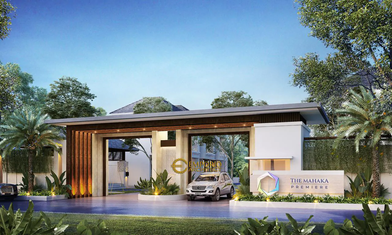 Desain Exterior 2 Villa Bali 2 Lantai The Mahaka Premiere di Bekasi 10736
