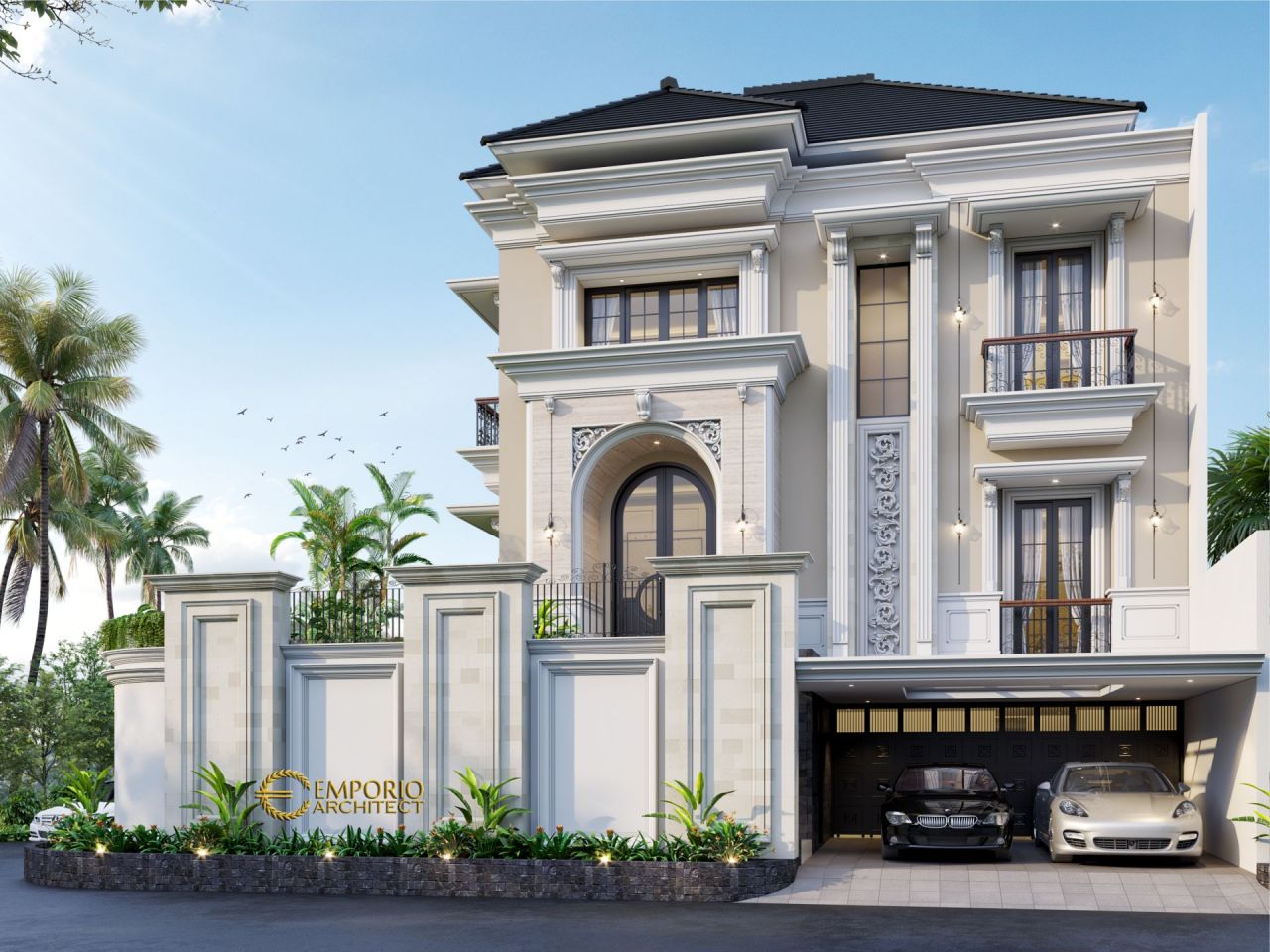 Desain Rumah Classic 2.5 Lantai Ibu Soraya di Bekasi, Jawa Barat 1