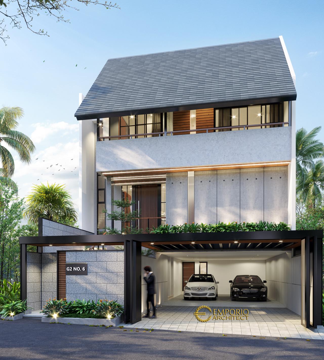 Desain Rumah Modern Industrial 3 Lantai Ibu Indri di Bekasi, Jawa Barat