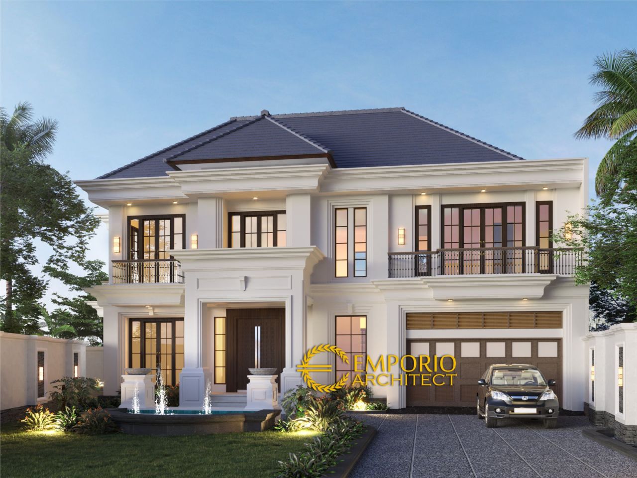 Desain Rumah Classic 2 Lantai Ibu Betty di Bengkulu 1