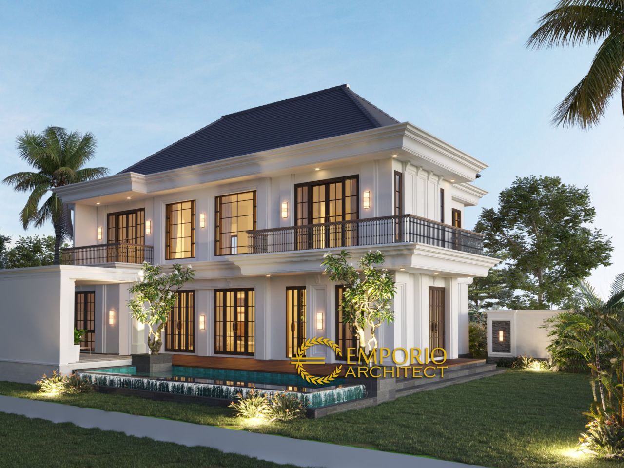 Desain Rumah Classic 2 Lantai Ibu Betty di Bengkulu 2