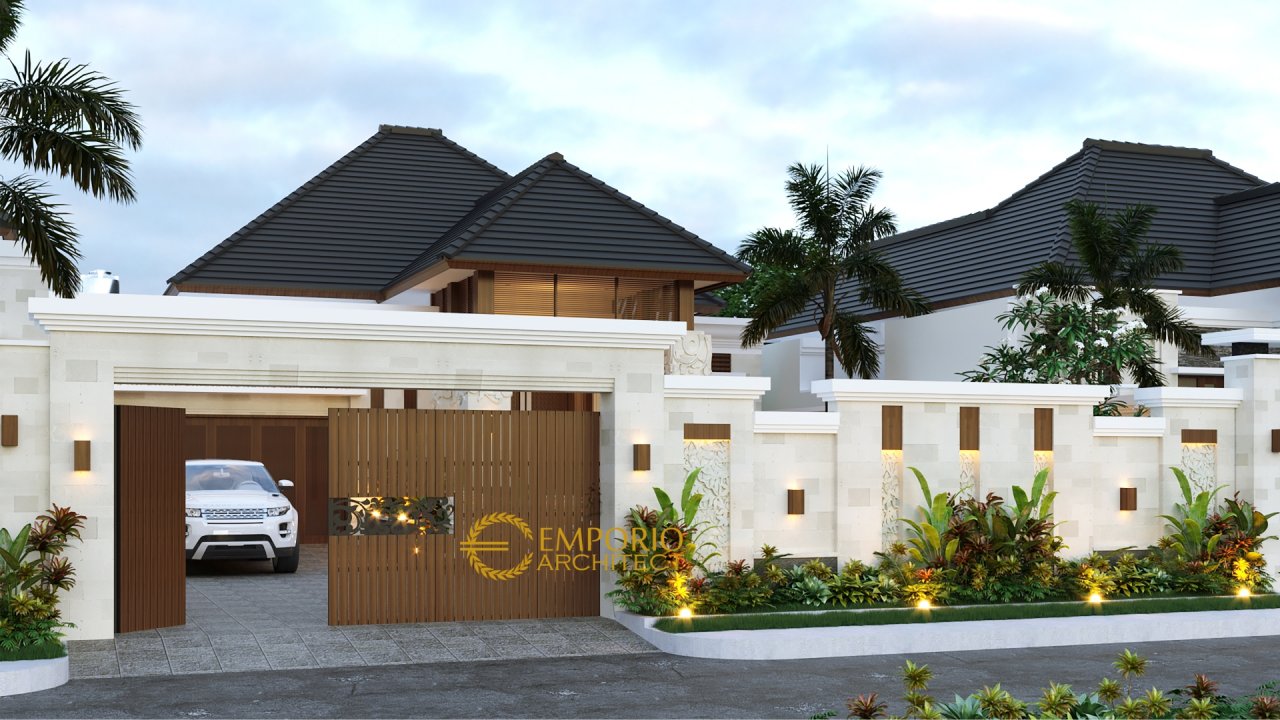 Desain Rumah Villa Bali 1 Lantai Ibu dr. Tunjung di Bengkulu 1