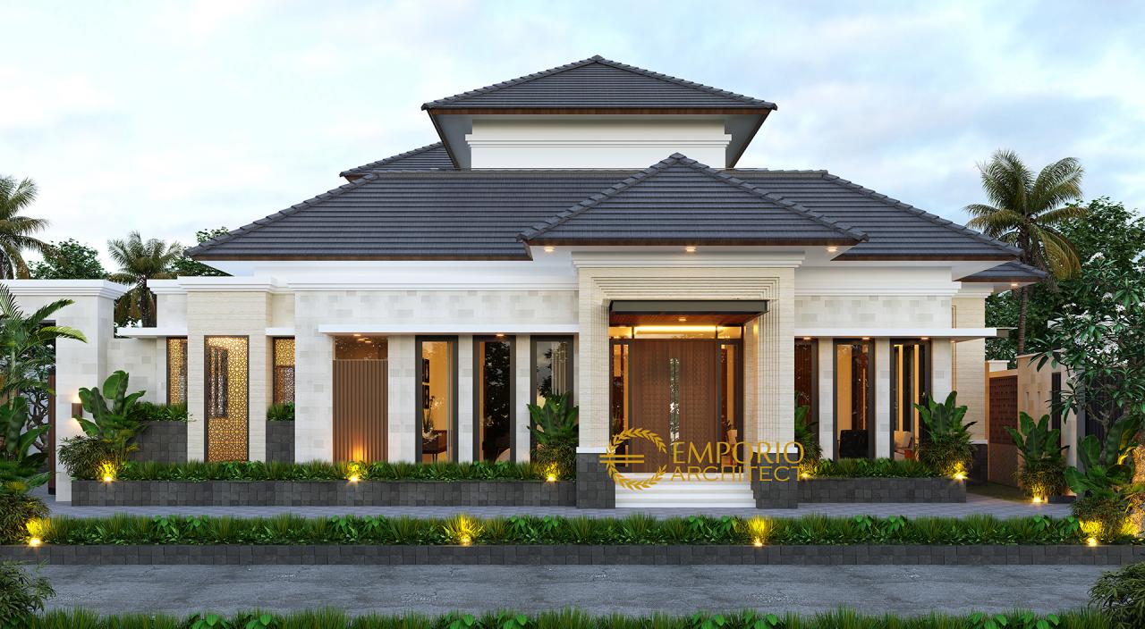 Desain Tampak Depan 2 Rumah Villa Bali 2 Lantai Bapak Fauzal di Bireuen, Aceh 2
