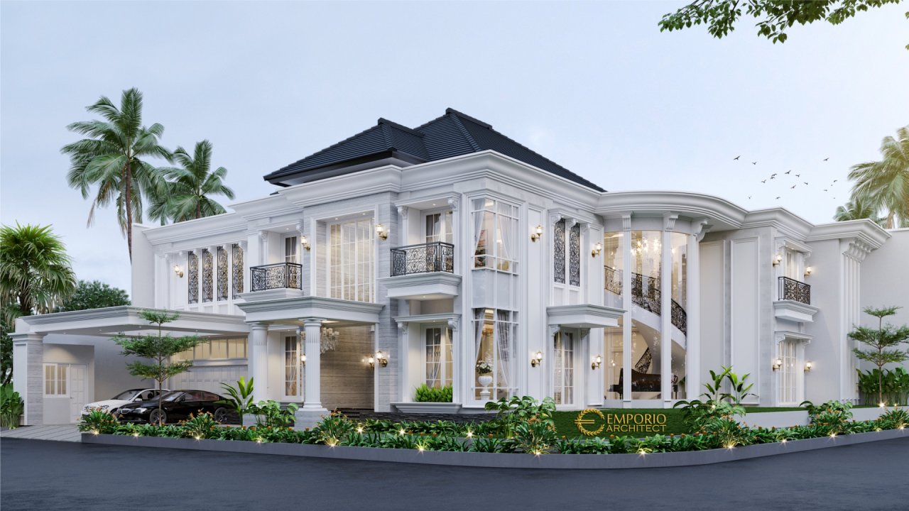 Desain Rumah Hook Classic 2 Lantai Bapak Paul di Bogor, Jawa Barat