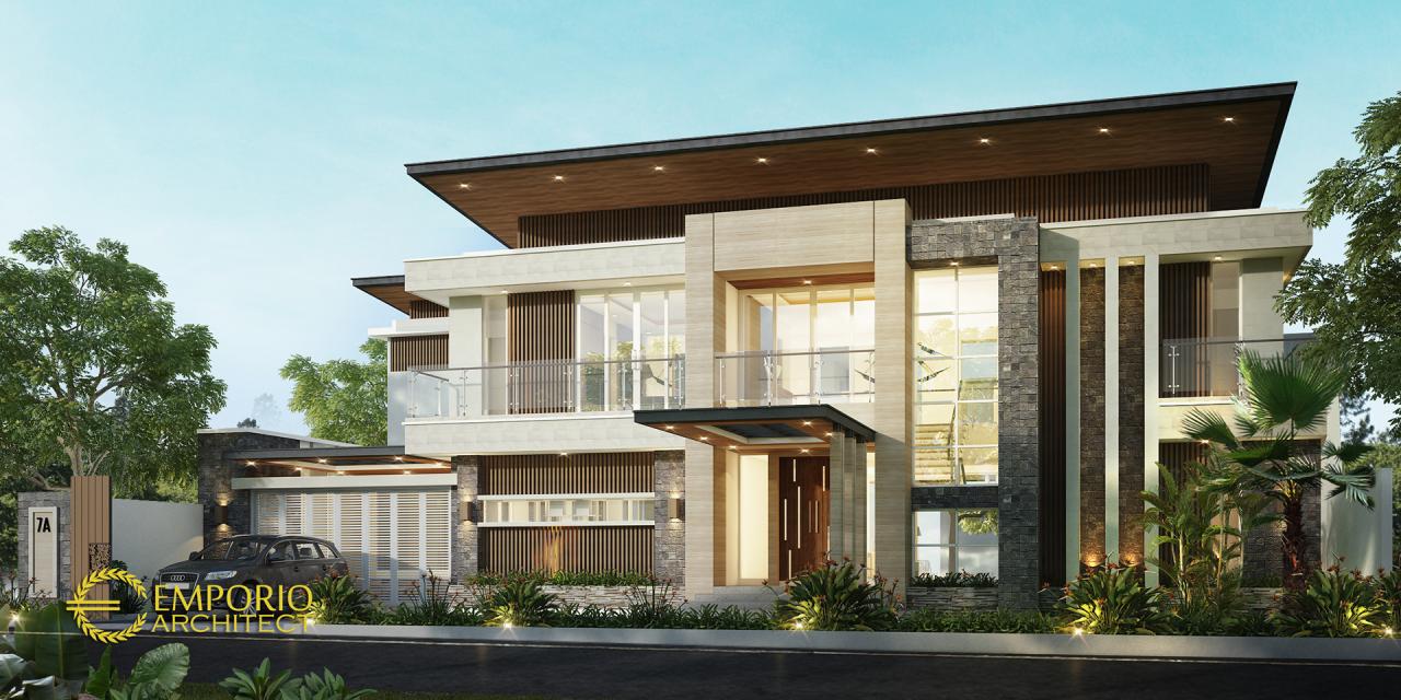 Desain Rumah Modern 2 Lantai Bapak Wijaya di Bogor 1