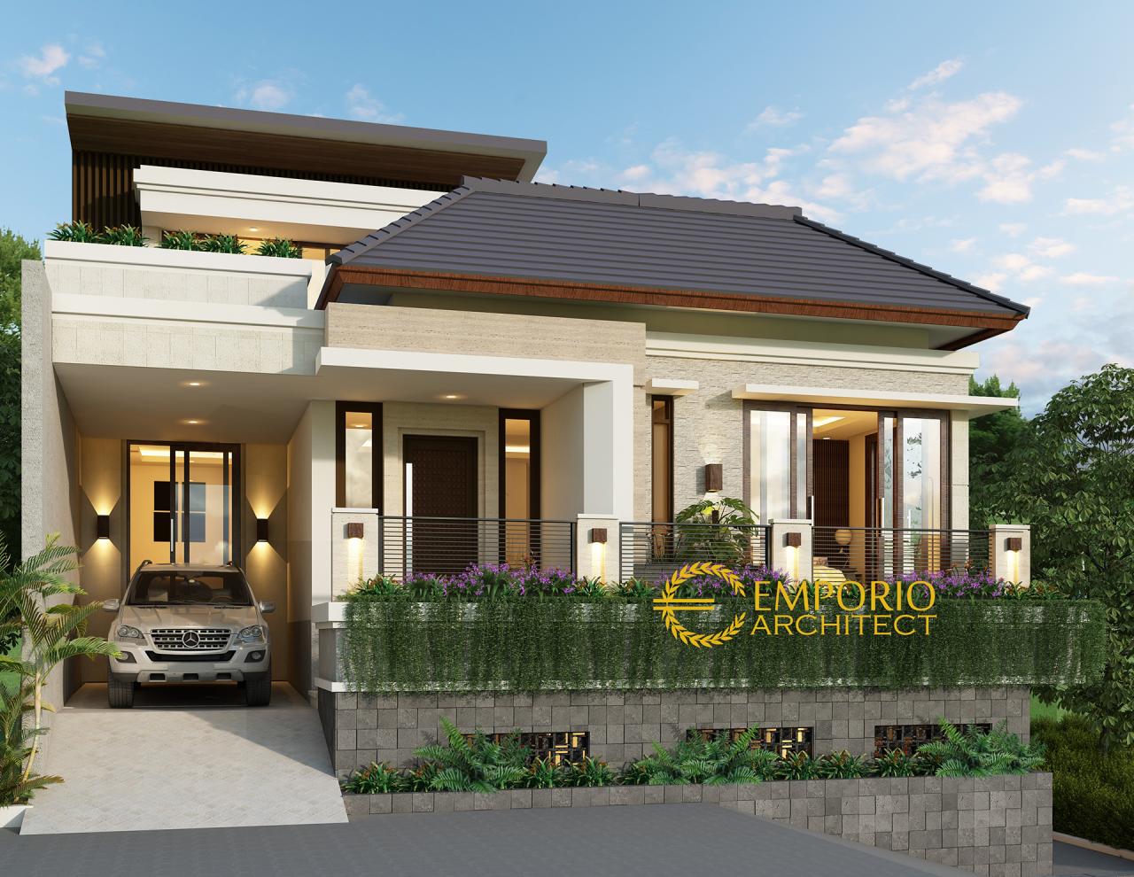 Desain Rumah Villa Bali 3 Lantai Bapak Ilham di Bogor, Jawa Barat