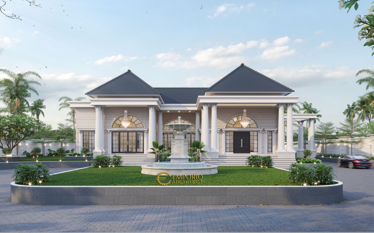 Desain rumah Classic 1 lantai milik Bapak Human di Bondowoso, Jawa Timur