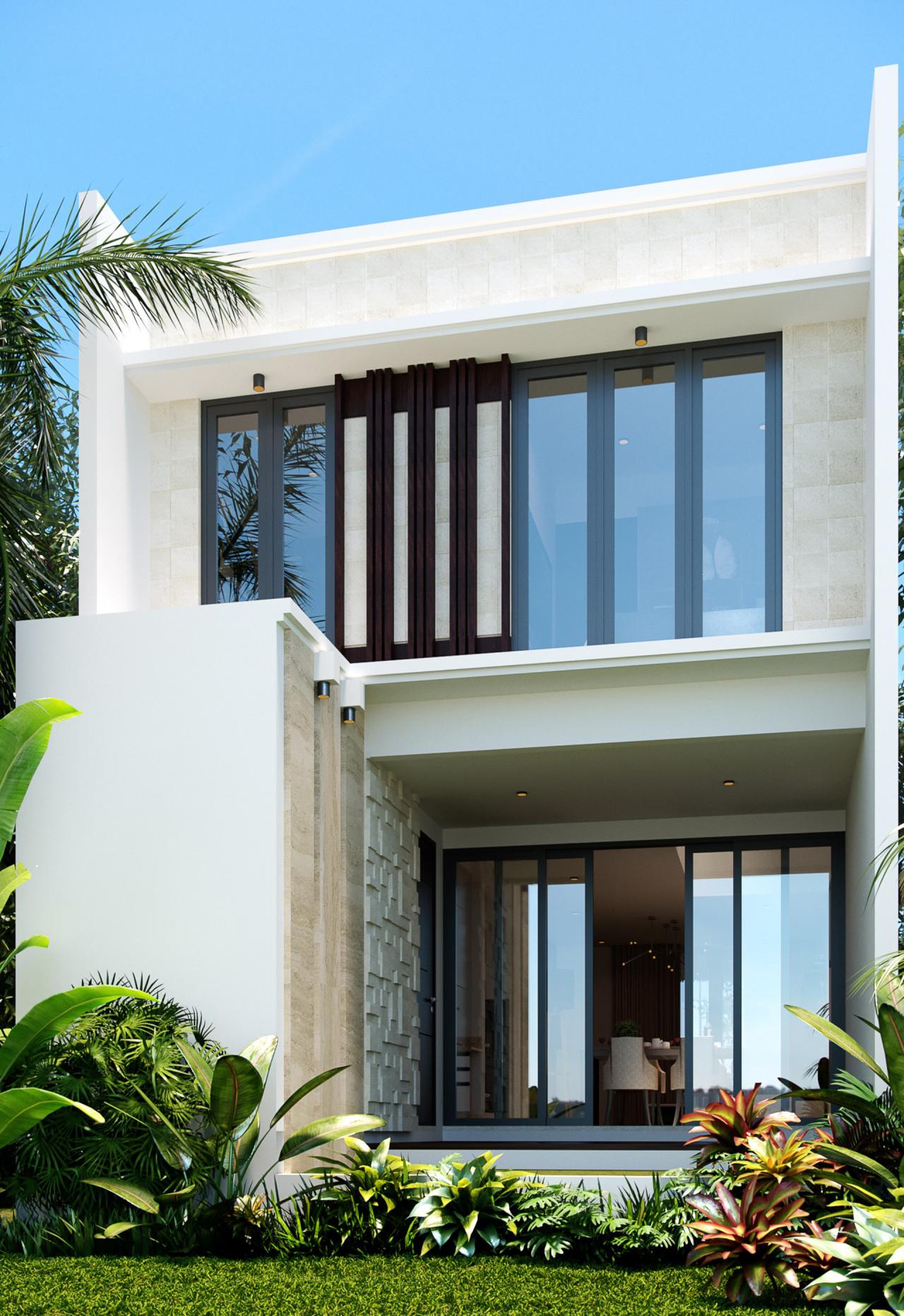 Desain Exterior 4 Townhouse Modern 2 Lantai Bapak Leo di BSD, Tangerang Selatan, Banten 4