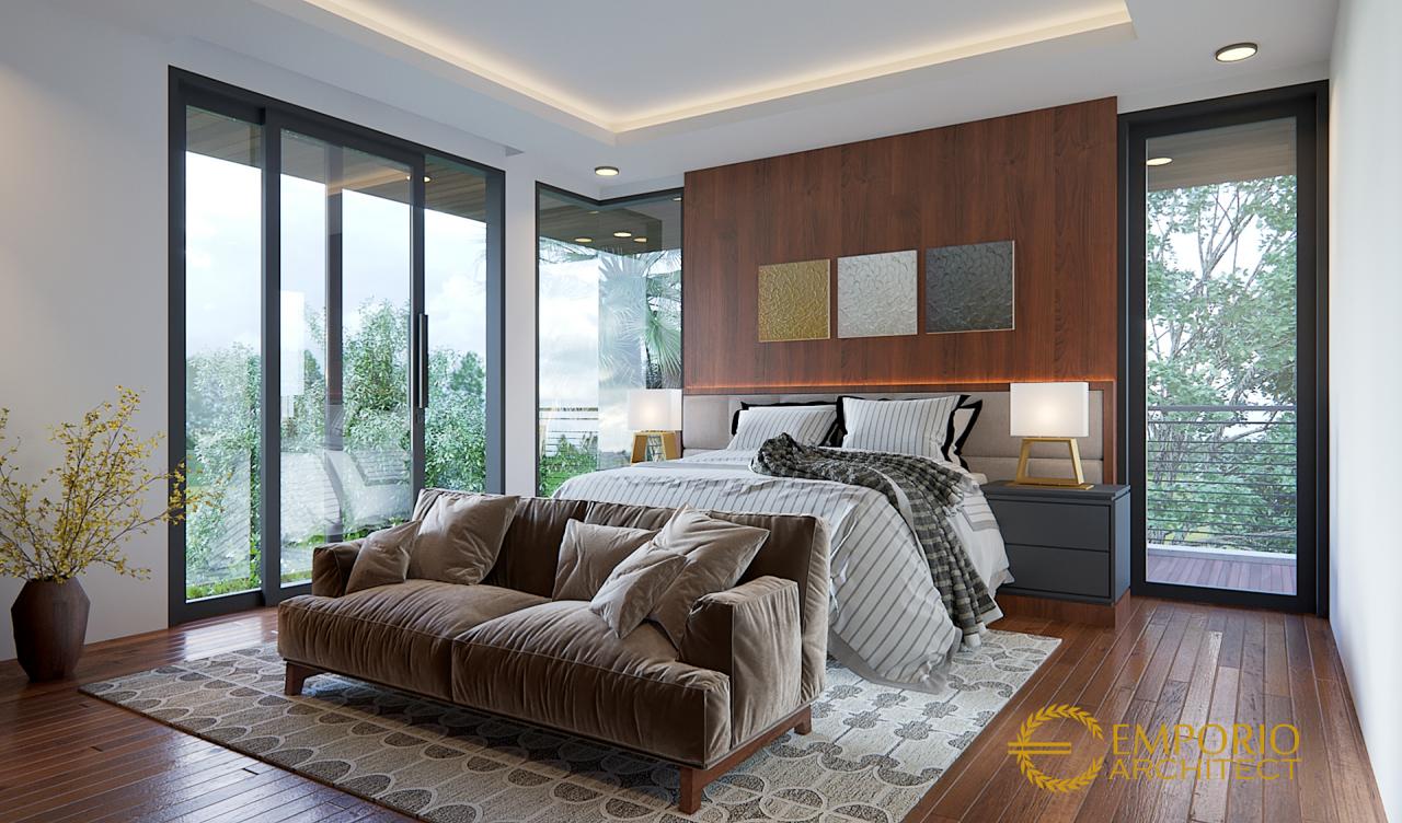 Desain Kamar Tidur Utama Rumah Modern 3 Lantai Ibu Kayla di BSD, Tangerang Selatan 6