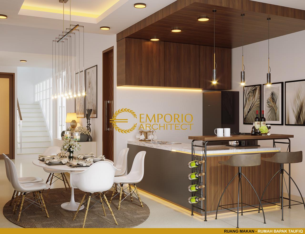 Desain Ruang Makan Rumah Modern 2 Lantai Bapak Taufiq di Bukittinggi, Sumatera Barat 6