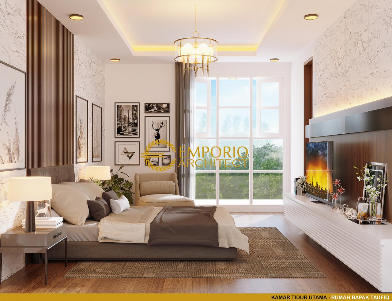 Desain Kamar Tidur Utama Rumah Modern 2 Lantai Bapak Taufiq di Bukittinggi, Sumatera Barat 8
