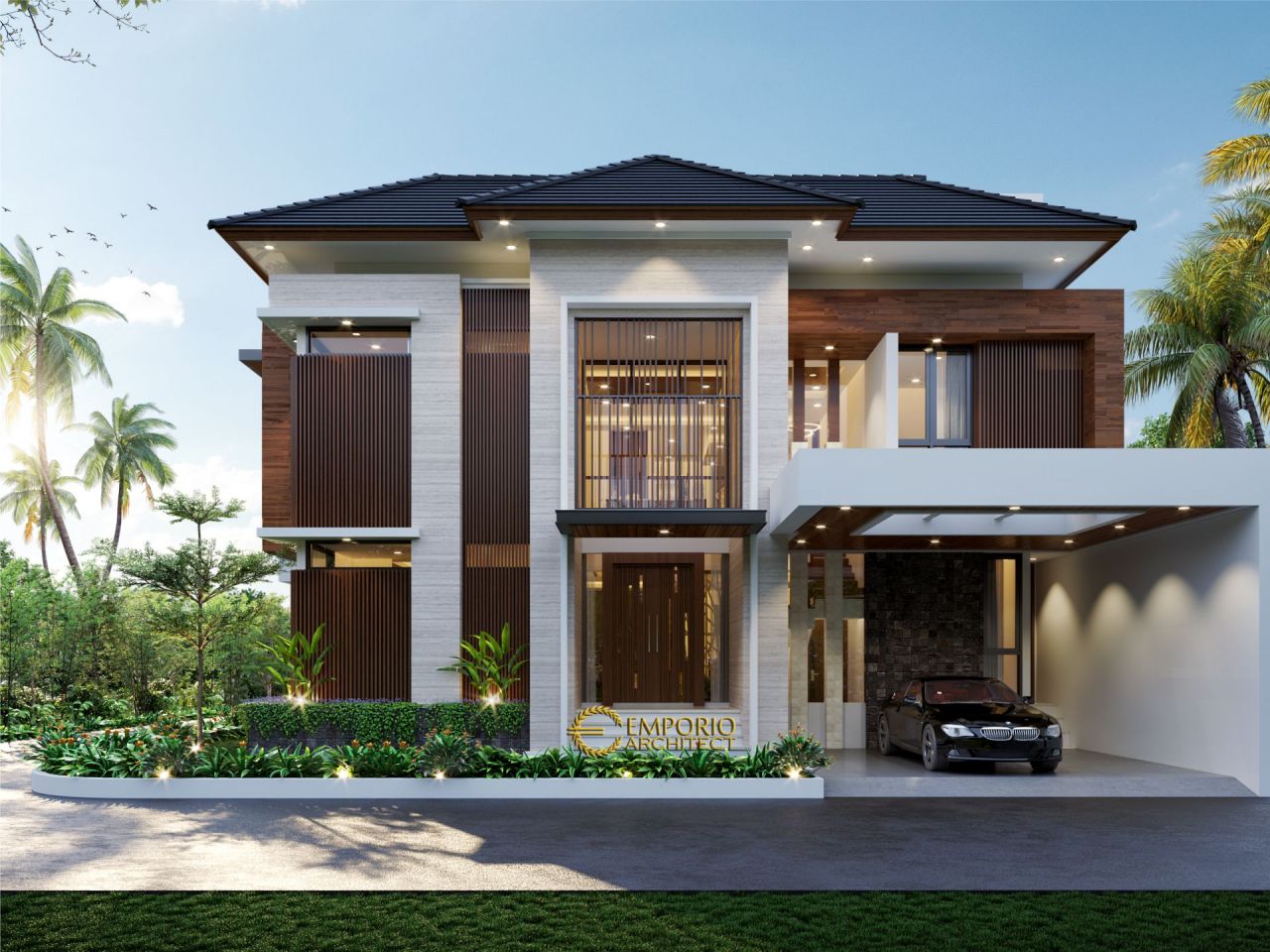 Desain Rumah Modern 2.5 Lantai Bapak Khoiri di Cibubur, Bekasi 1