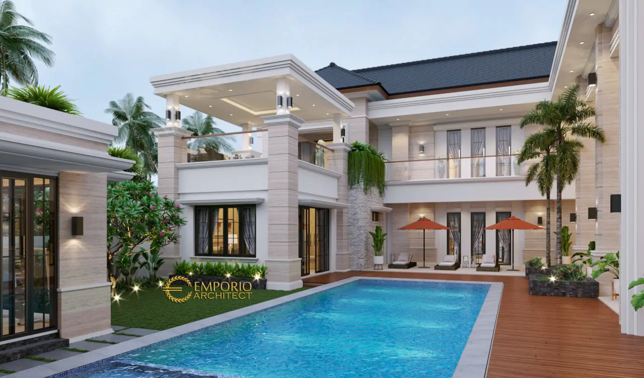 Desain Rumah Classic 2 Lantai Ibu Diana di Cibubur, Ciracas, Jakarta Timur 7046